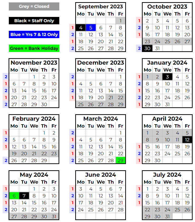 Hartismere Term Dates